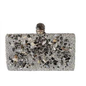 Natural Stone and Sparkle Clutch Bag